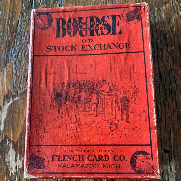 1903 😮 FLINCH Bourse OR Stock Exchange Card Game - Picture 2 of 8